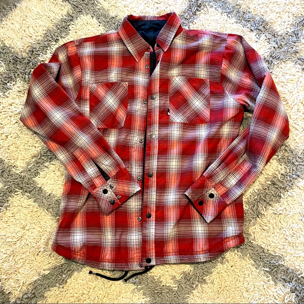 The North Face Snap Front Jacket/Shirt. Reversible. Mens Medium.